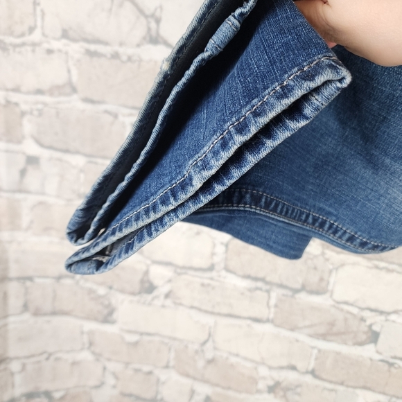 Miss Me JP6053B Low Rise Boot Cut Sequin Embellished Flap Pocket Jeans Size 28 - Picture 14 of 16